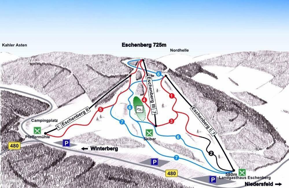 Gemuetlicher Ferienwohnung In Niedersfeld Bei Winterberg, Kostenloses Wlan Екстериор снимка